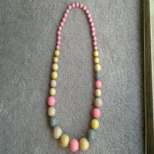 Wood beaded necklace